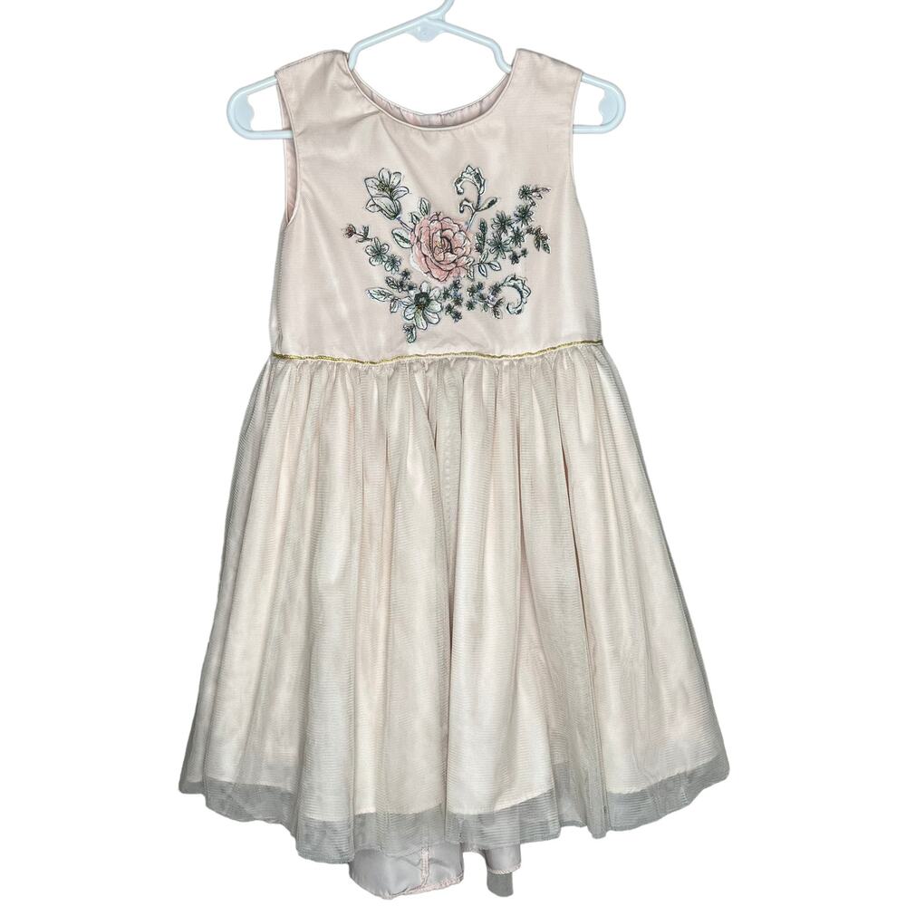 Pippa & Julie Fancy Play Dress Hi Low Girl's Size 4 Flaw E1-10